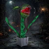 Tangkula Halloween Animated Standing Horror Piranha Plant Decoration