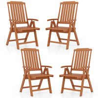 Tangkula Foldable Patio Chair All-Weather HDPE Outdoor Dining Chair(1/2/4)