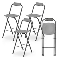Tangkula Folding Bar Stools Set of 2/4 Portable Bar Height Stools