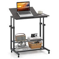 Tangkula Mobile Computer Desk Cart