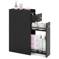 Tangkula Slim Bathroom Storage Cabinet | 4-Tier Narrow Small Side Storage Cabinet Next to Toilet