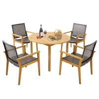 Tangkula 5 Pieces Patio Dining Set( 44 Inch)