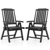 Tangkula Foldable Patio Chair All-Weather HDPE Outdoor Dining Chair(1/2/4)