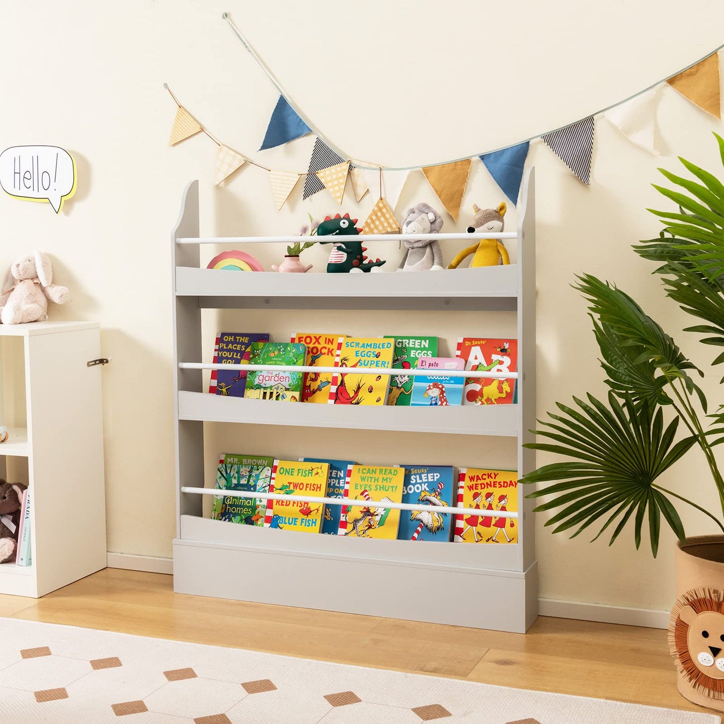 Bookcase Rack Wall for Books & Magazines - Tangkula
