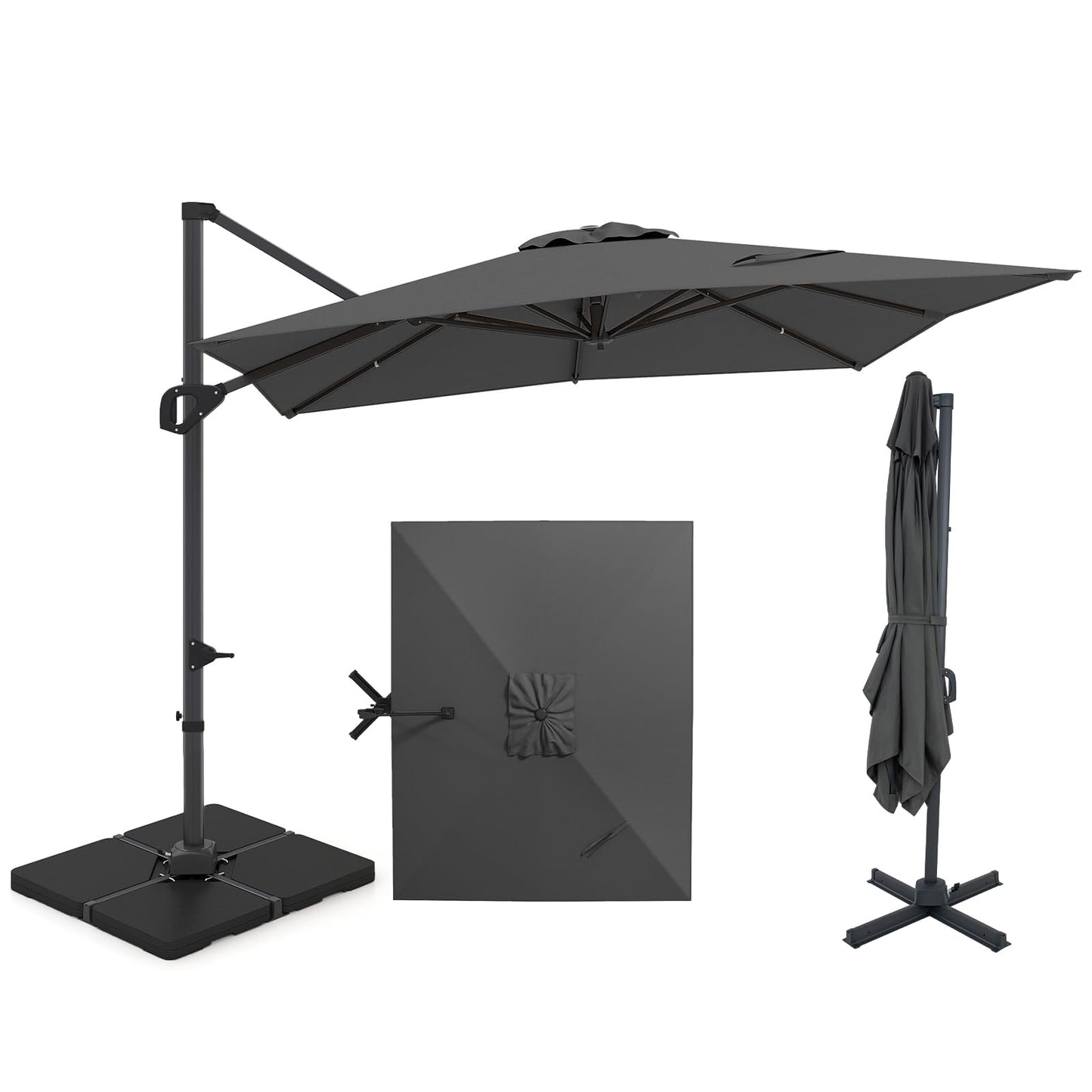 Tangkula 11 x 9 FT Patio Umbrella with Base Included