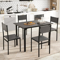 Tangkula  Retro Kitchen Table and Chairs Set for 4