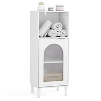 Tangkula Bathroom Floor Cabinet with Adjustable Shelf