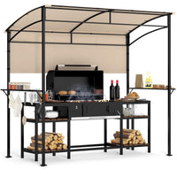Tangkula 7.8 x 4.4 FT Grill Gazebo