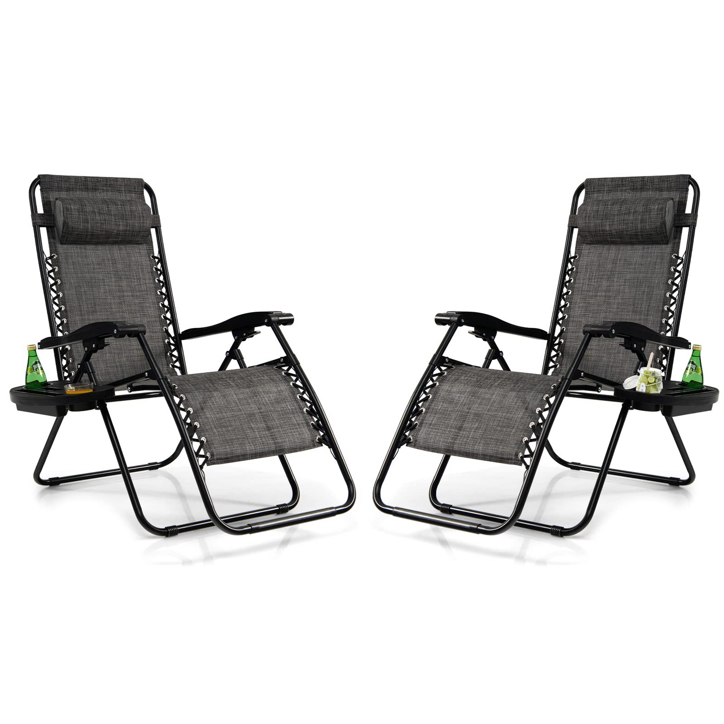Tangkula Zero Gravity Chair, Folding Patio Lounge Chair Adjustable Outdoor Recliner
