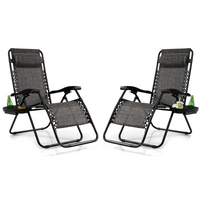 Tangkula Zero Gravity Chair, Folding Patio Lounge Chair Adjustable Outdoor Recliner