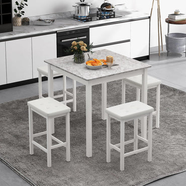 Tangkula 5-Piece Counter-Height Bar Table Set