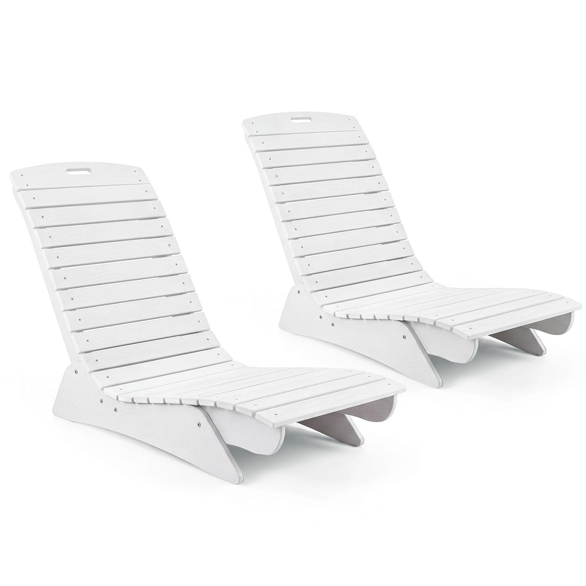 Chaise longue Tangkula en PEHD pour piscine, pour une profondeur d'eau de 5,5" à 8,5"