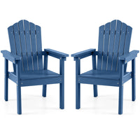 Chaise Adirondack d'extérieur Tangkula avec dossier haut et accoudoirs larges pour terrasse ou piscine