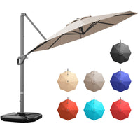 Tangkula 11 Ft Patio Cantilever Umbrella for Backyard Deck Poolside