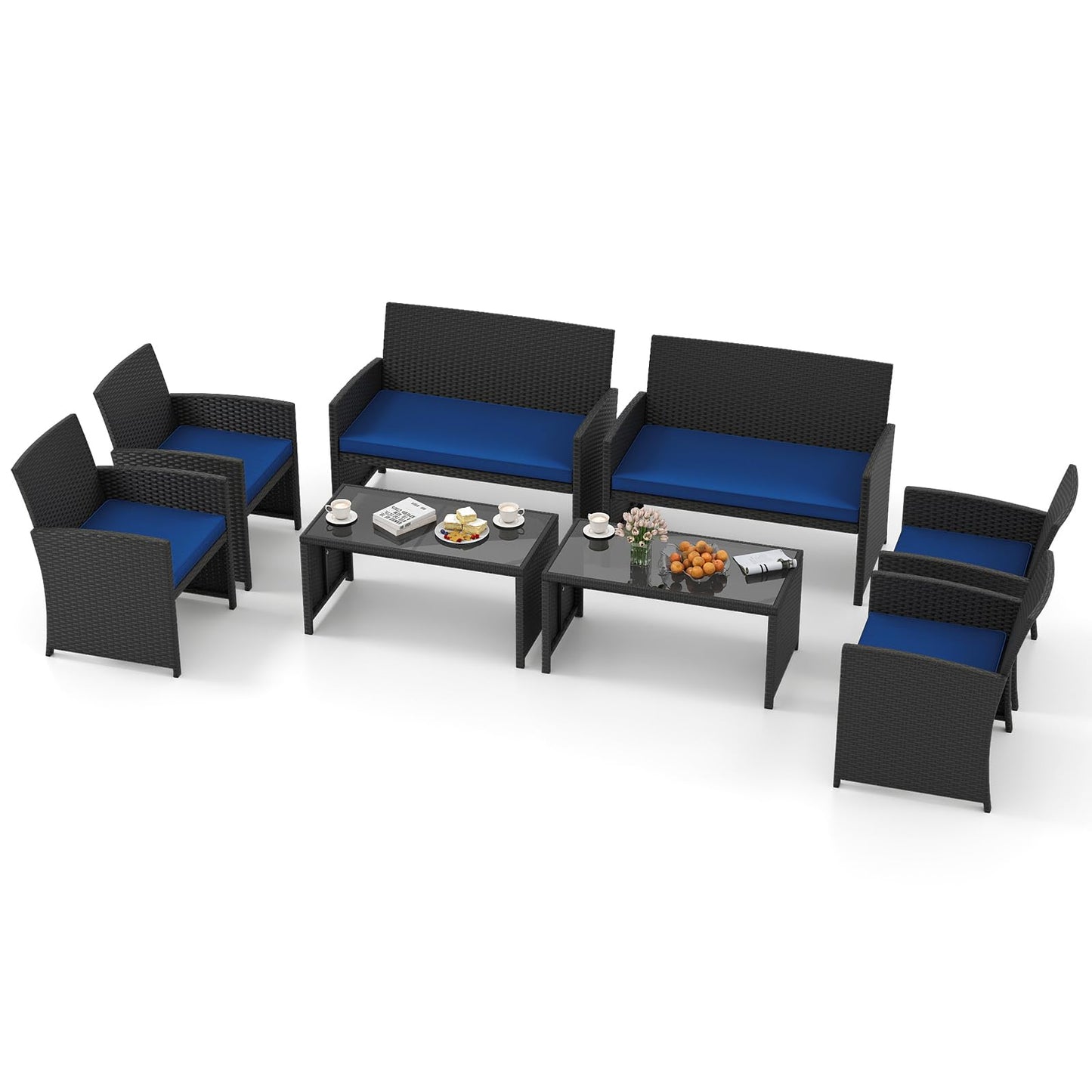 Tangkula Patio Wicker Furniture Set for Backyard