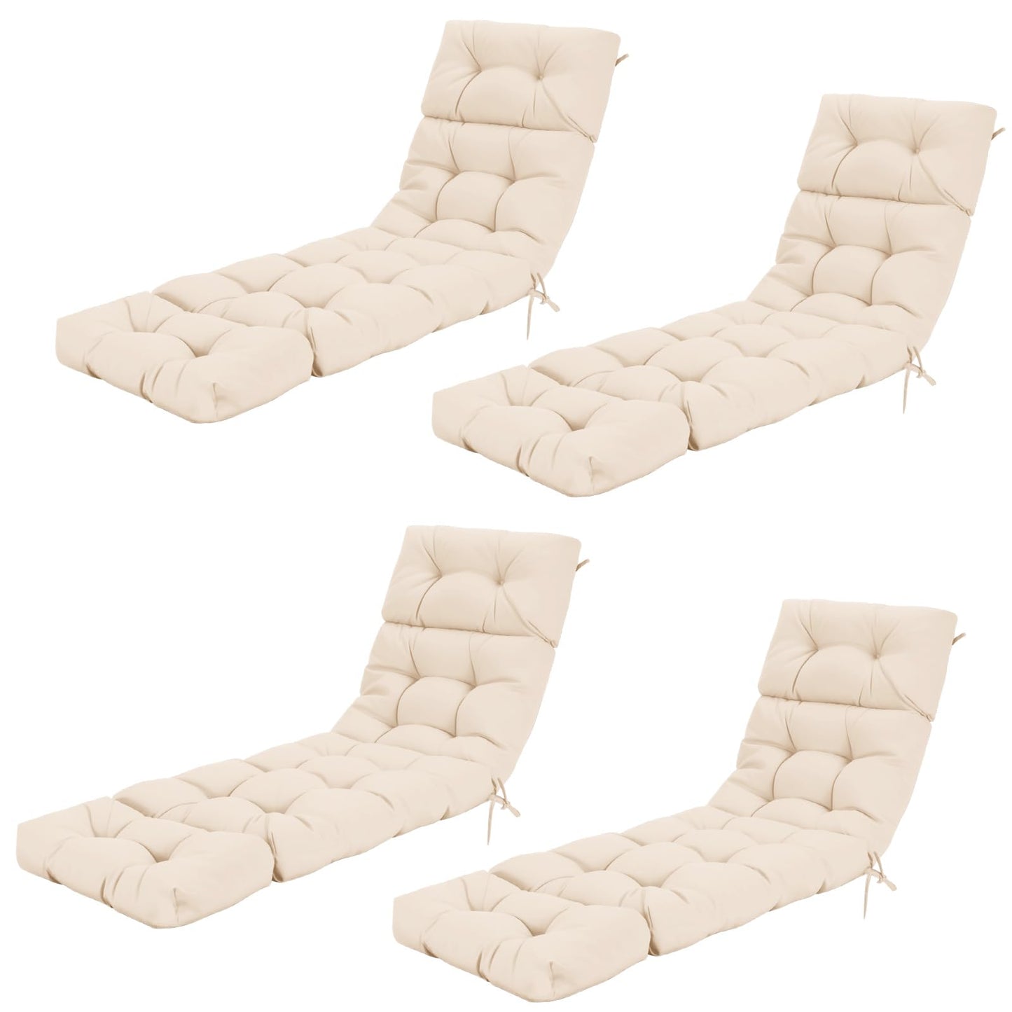 Tangkula Chaise Lounge Cushions for Outdoor Indoor Furniture