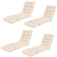 Tangkula Chaise Lounge Cushions for Outdoor Indoor Furniture