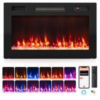 Tangkula 30"/36"/40"/50"/60"/72" Smart Electric Fireplace