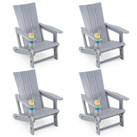 Tangkula Adirondack Chairs with Cup Holder for Garden