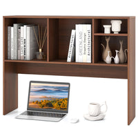 Tangkula Étagère de bureau, meuble de rangement de comptoir avec 4 étagères pour bureau d'ordinateur
