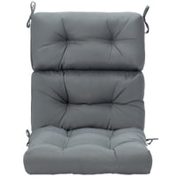 Patio High Back Chair Cushion, Tufted Chair Seat Pads with Non-Slip String Ties