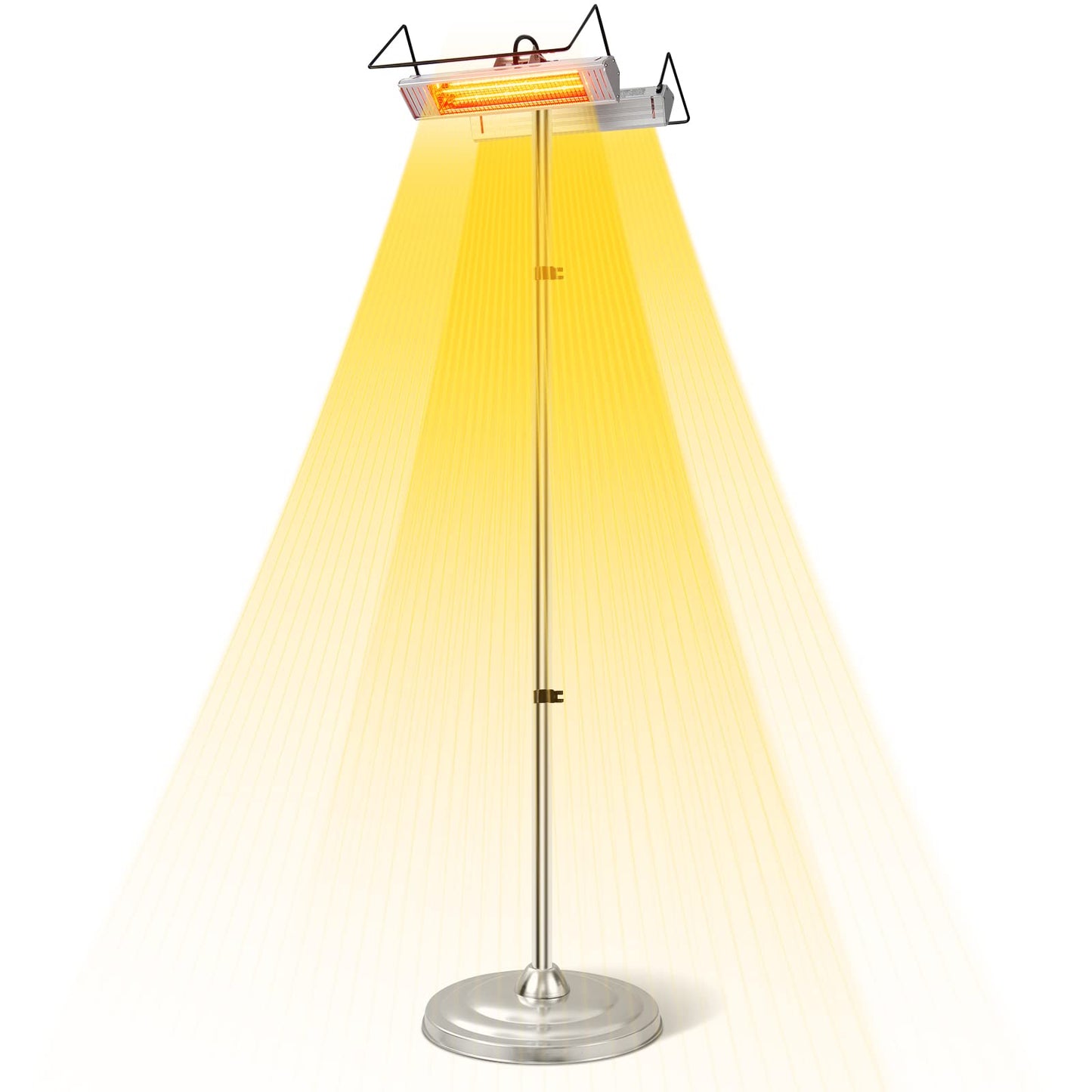 Tangkula 1500W Electric Patio Heater, Fast Heating 270 Sq.Ft Infrared Heater with 3 Modes