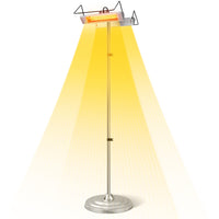 Tangkula 1500W Electric Patio Heater, Fast Heating 270 Sq.Ft Infrared Heater with 3 Modes