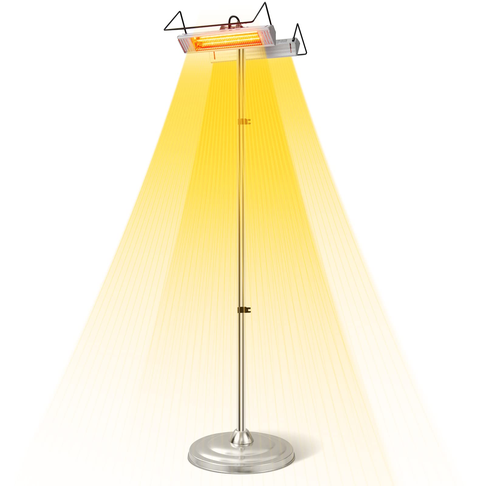 Tangkula 1500W Electric Patio Heater, Fast Heating 270 Sq.Ft Infrared Heater with 3 Modes