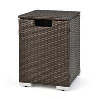 Tangkula Outdoor Propane Tank Cover Table