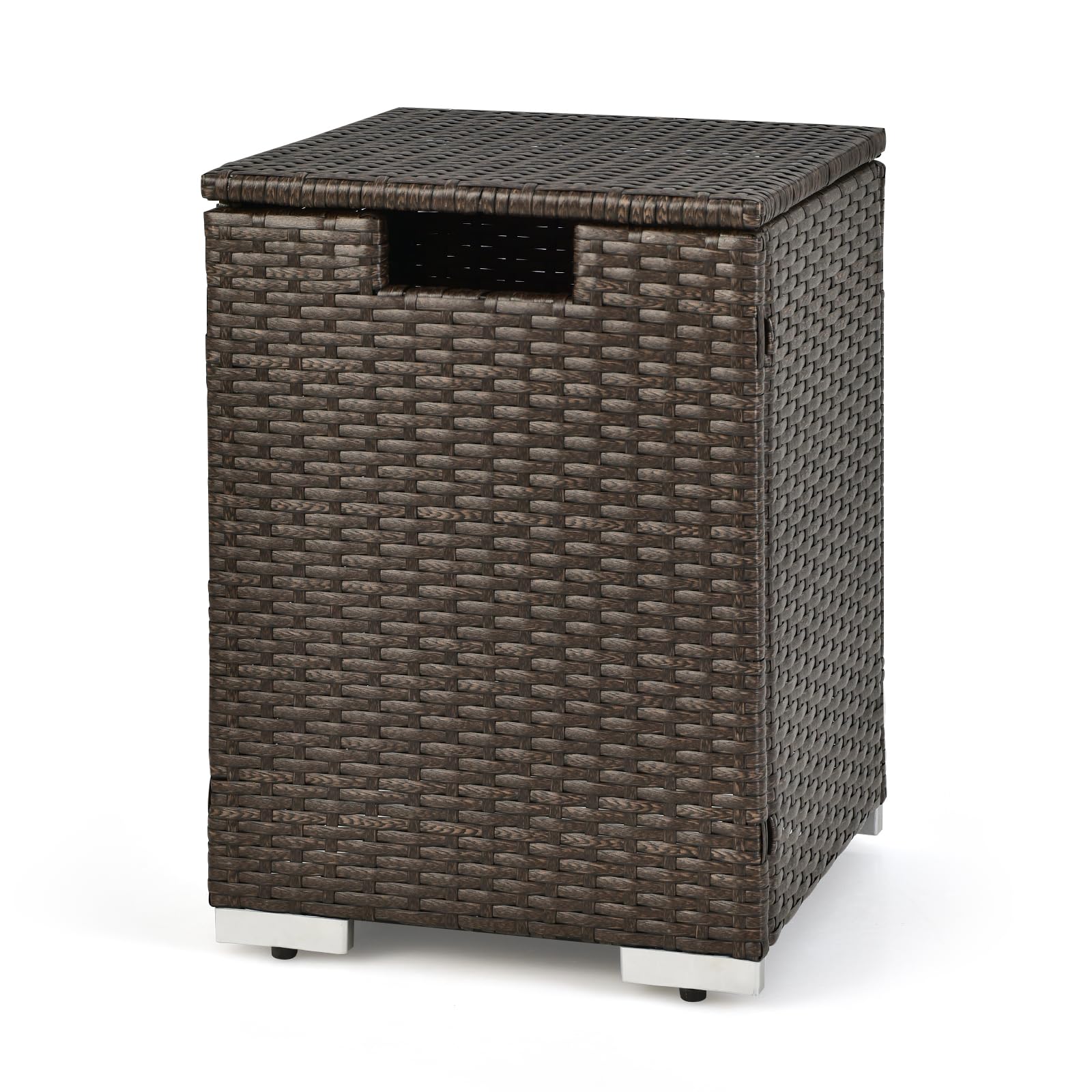 Tangkula Outdoor Propane Tank Cover Table