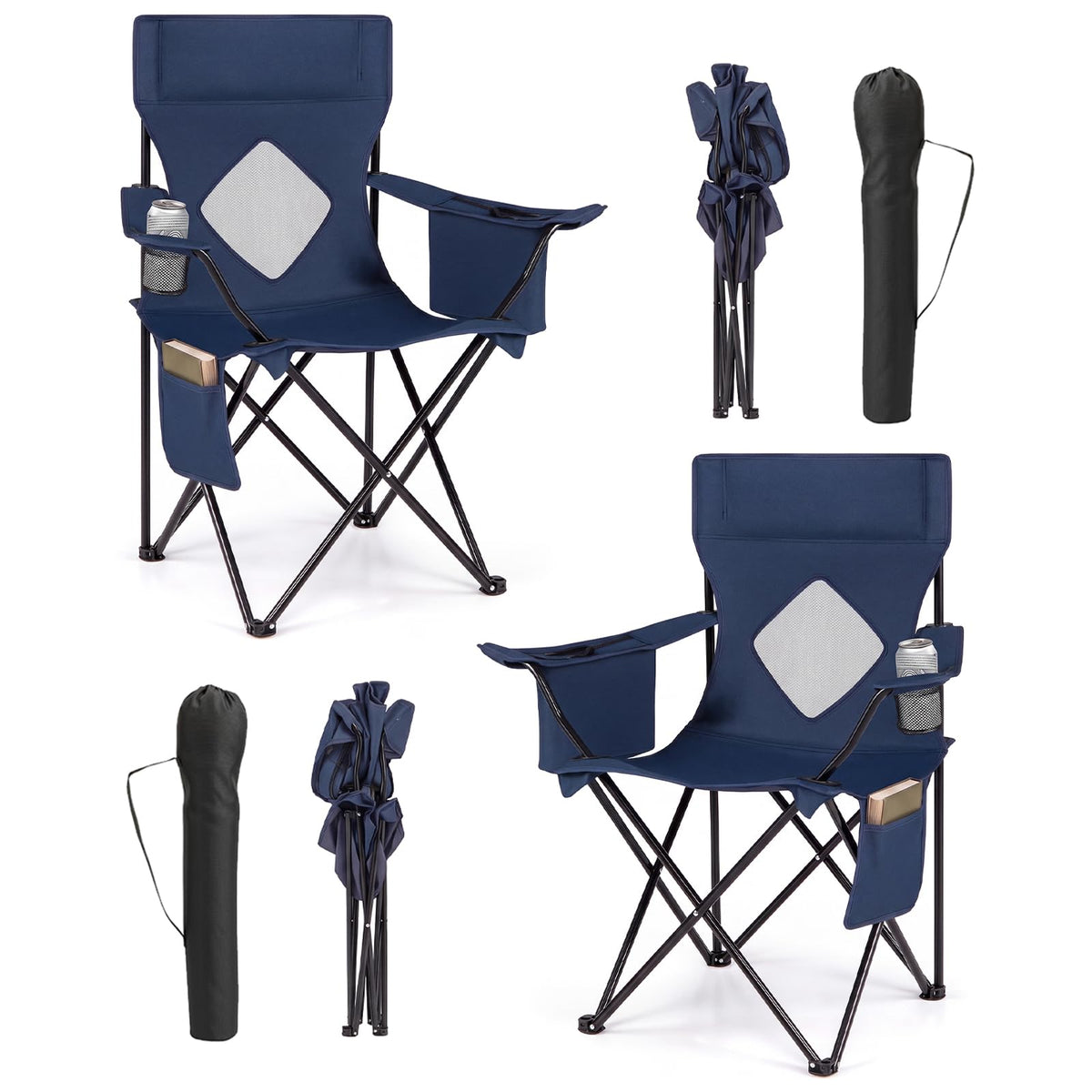 Tangkula Outdoor Camping Chair No Assembly & Quick Folding(1/2）