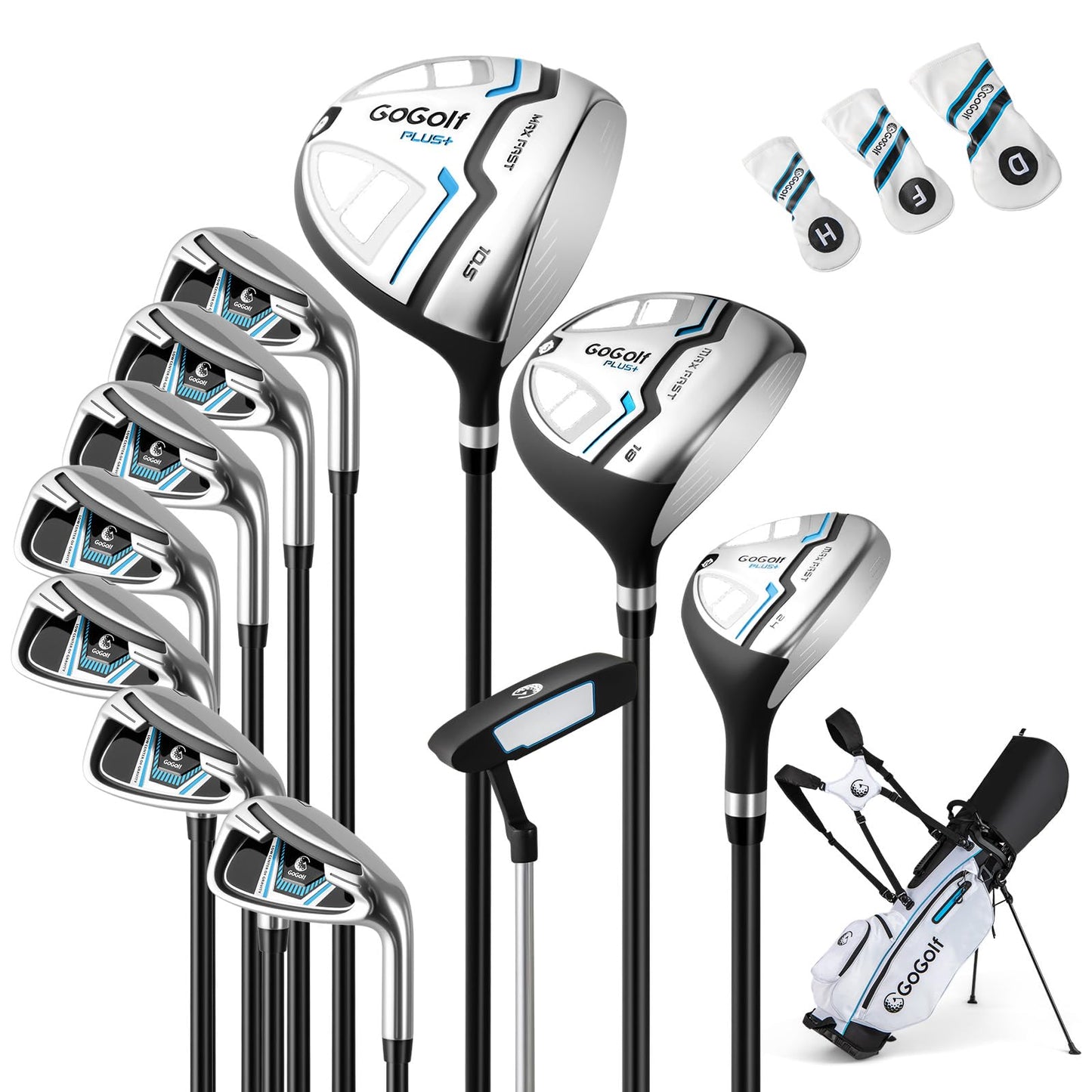 Tangkula 12 Pieces Men's Complete Golf Clubs Set Right Hand