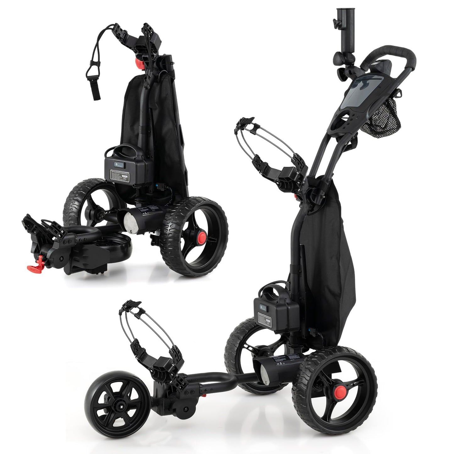 Chariot de golf électrique Tangkula avec poignée réglable et 9 réglages de vitesse