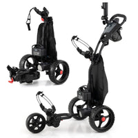 Chariot de golf électrique Tangkula avec poignée réglable et 9 réglages de vitesse