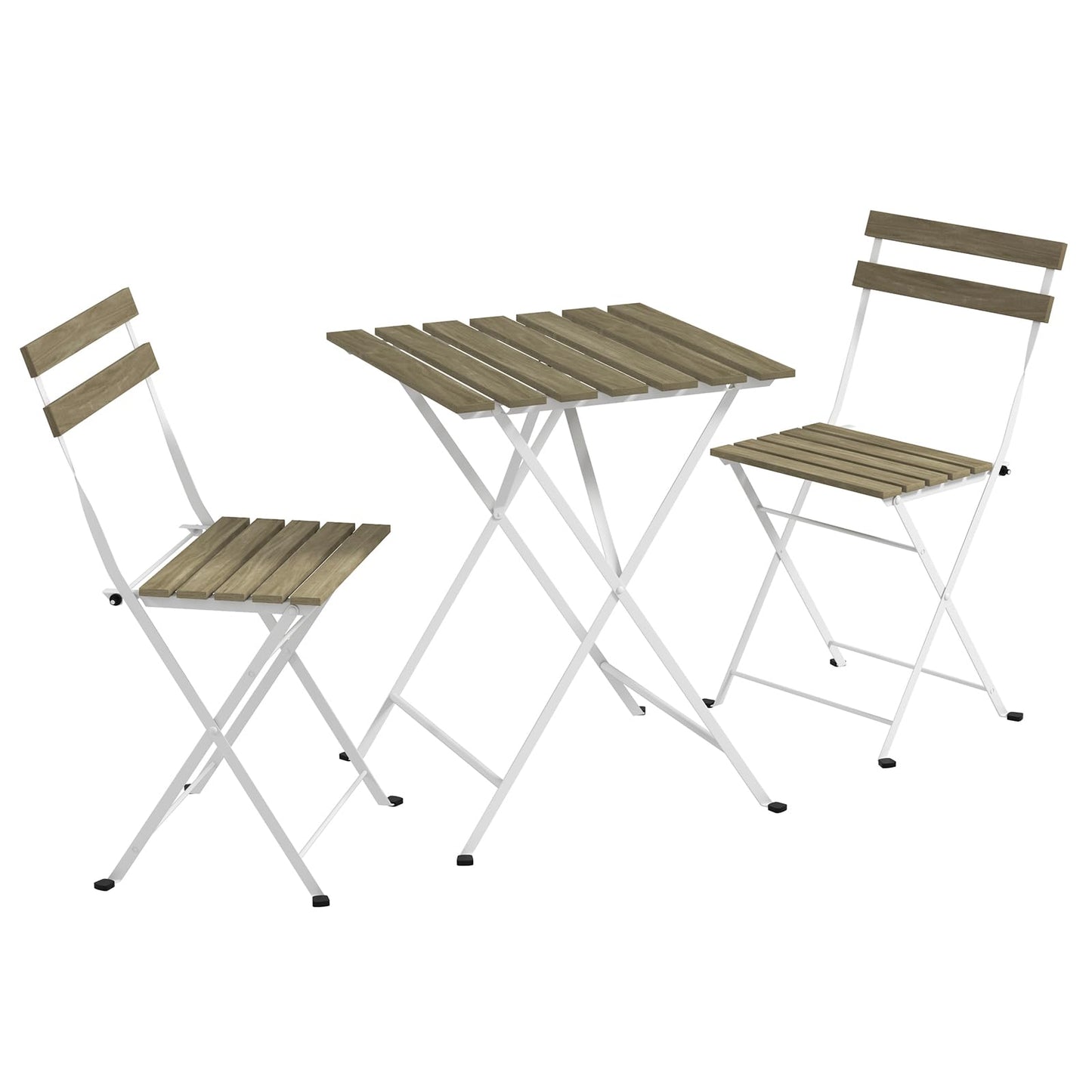 Tangkula 3 Pieces  Outdoor Square Patio Bistro Set