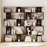 Tangkula 5-Tier Geometric Bookshelf 62”H Bookcase(1/2)