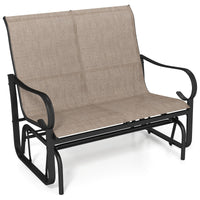 Banc de jardin Tangkula Gilder 2 places en tissu avec dossier haut
