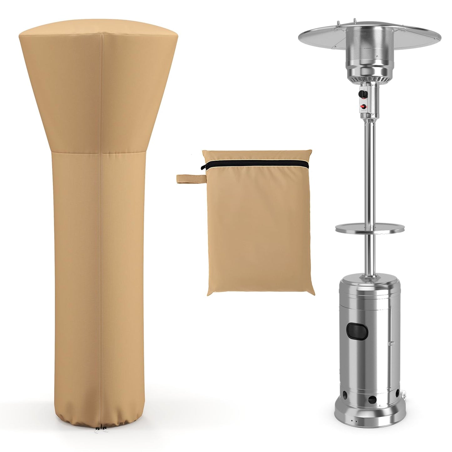 Tangkula Patio Heater Cover with Zipper and Storage Bag