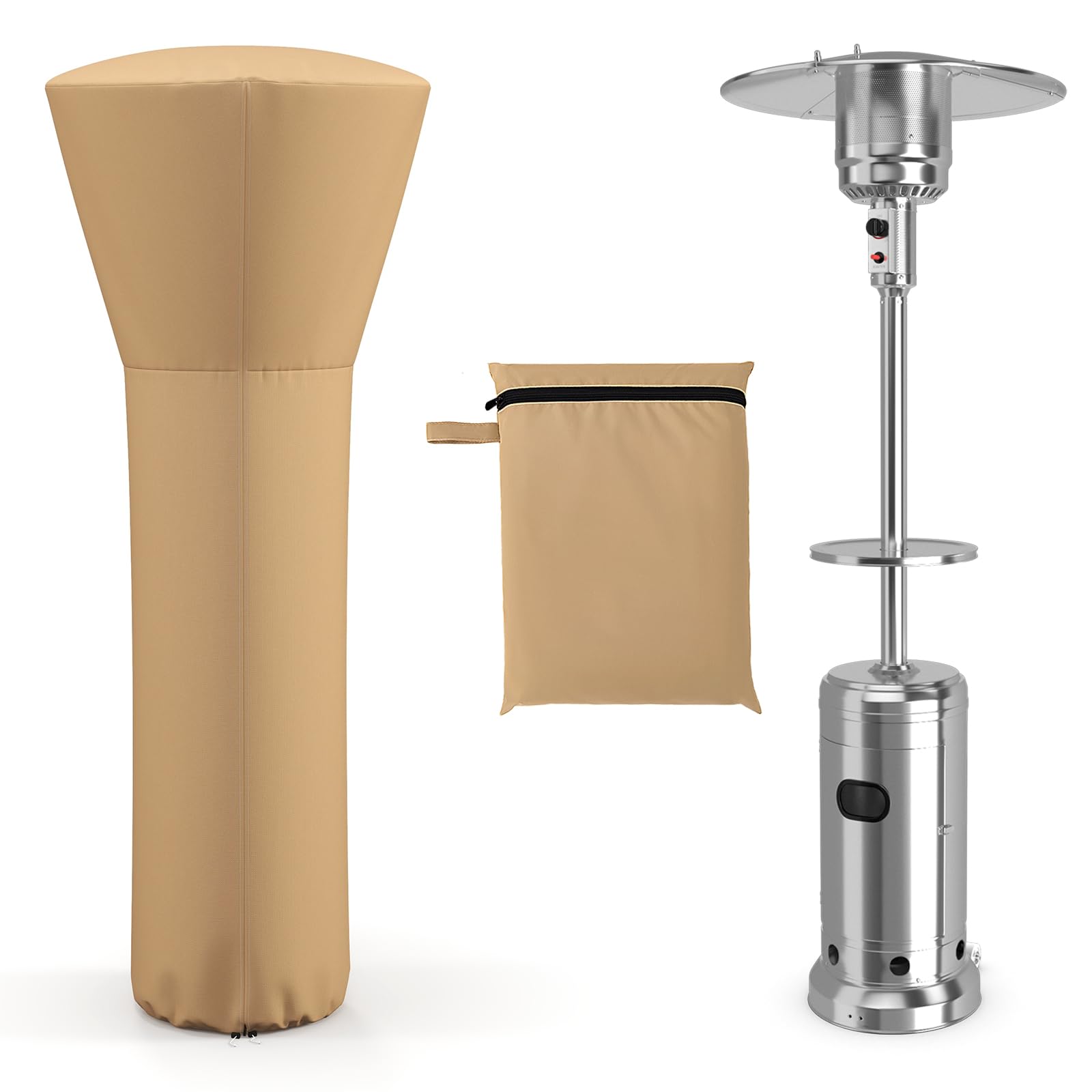 Tangkula Patio Heater Cover with Zipper and Storage Bag