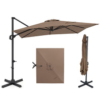 Tangkula 11 x 9 FT Patio Umbrella Large Offset Cantilever Outdoor Umbrella