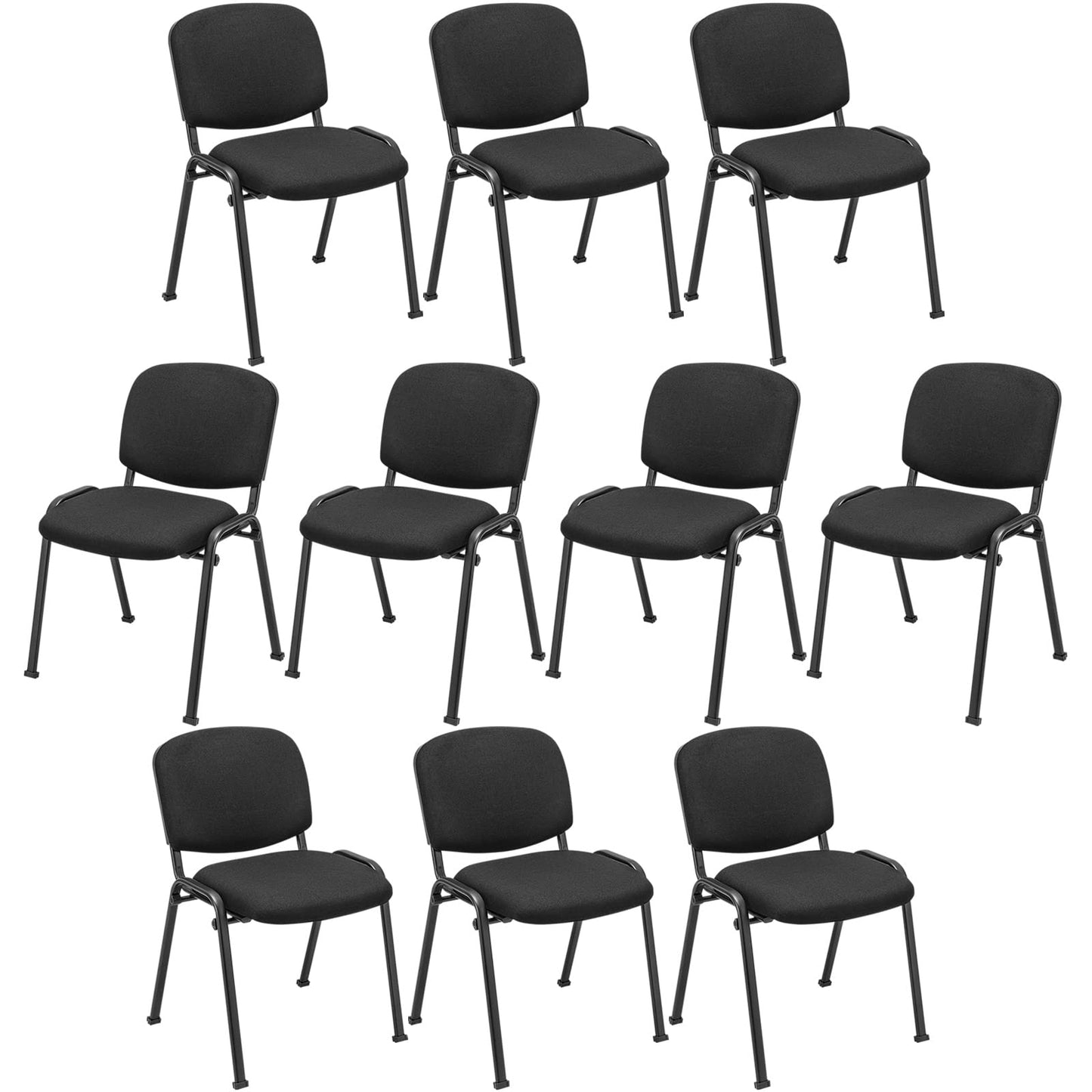 Tangkula Conference Room Chairs, Stackable Office Guest Chairs with Upholstered Back & Seat