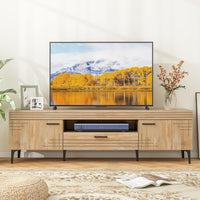 Tangkula Mid Century Modern TV Stand for 65 Inch TVs