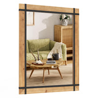 Tangkula 40" x 30" Inch Farmhouse Wall Mirror