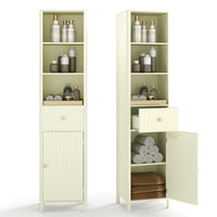 Tangkula 67" Tall Bathroom Cabinet Narrow Floor Cabinet