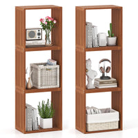 Tangkula 3/6 Cube Storage Organizers Stackable Bookcase Shelves(1/2)