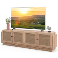 Meuble TV Tangkula de style campagnard pour téléviseurs jusqu'à 75 pouces