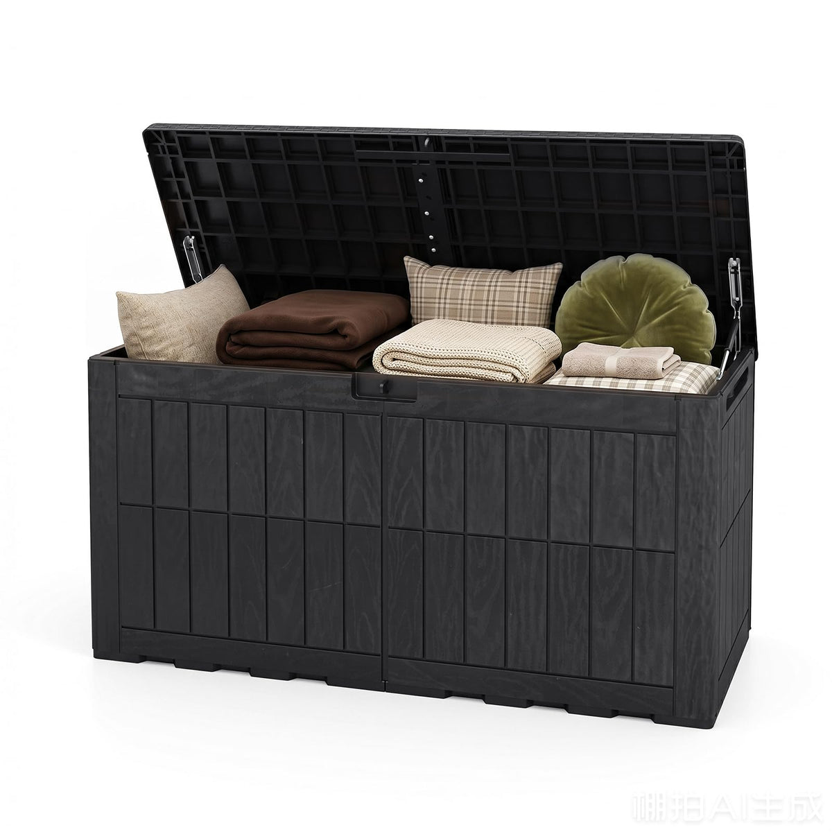 Tangkula 100/120/180 Gallon Waterproof Outdoor Storage Box with Lockable Lid