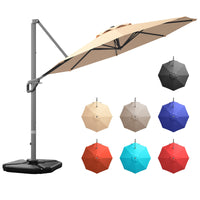 Tangkula 11 Ft Patio Cantilever Umbrella for Backyard Deck Poolside