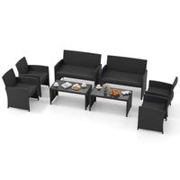 Tangkula Patio Wicker Furniture Set for Backyard