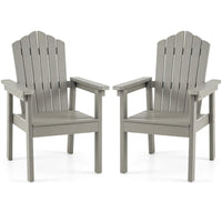 Chaise Adirondack d'extérieur Tangkula avec dossier haut et accoudoirs larges pour terrasse ou piscine